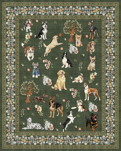 Dark Green Area Rug 5x7 for Living Room Bedroom | Ultra-Thin;Boho Style; Non by WelcometoBabovid