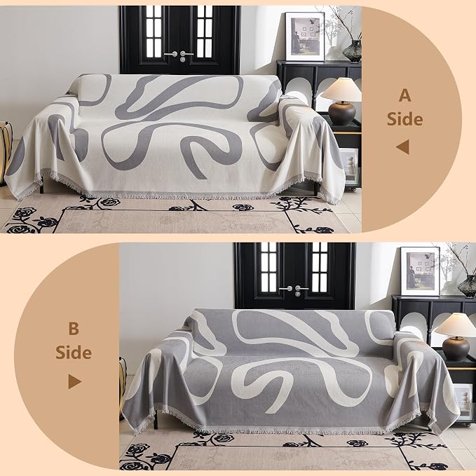 MYSKY HOME Boho Couch Cover Super Soft Couch Covers - Image 3
