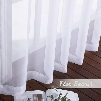 NICETOWN Sheer Curtains 63 inch Length - Image 6