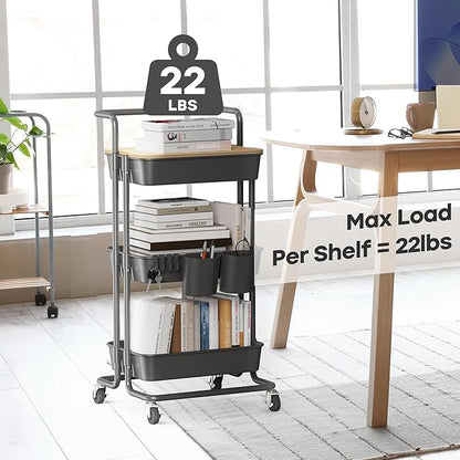 DTK 3 Tier Rolling Cart Uility Cart - Image 5
