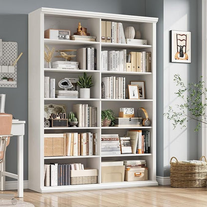 Rresyet 71.8" L *47.2“W Wooden Bookcase and Bookshelf – Extra Large Bookshelf - Image 3