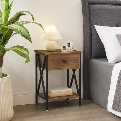 VECELO Nightstands Set of 2, Modern Bedside End Tables, Night Stands - Image 2