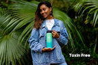 HYDRO CELL Stainless Steel Insulated Water Bottle with Straw - For Cold & Hot Drinks - Metal Vacuum Flask with Screw Cap and Modern Leakproof Sport Thermos for Adults (Mint/Green 24oz)
