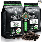 The Bean Organic Coffee Company 50/50 French Roast, 50% Decaf, Dark Roast, Whole Bean Coffee, 16-Ounce Bag (Pack of 2), USDA Organic Certified