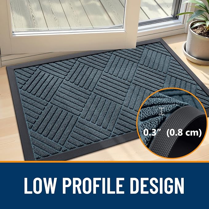 OLANLY Front Door Mat Outside Entrance 35x23, Waterproof Heavy-Duty Doormat | - Image 5