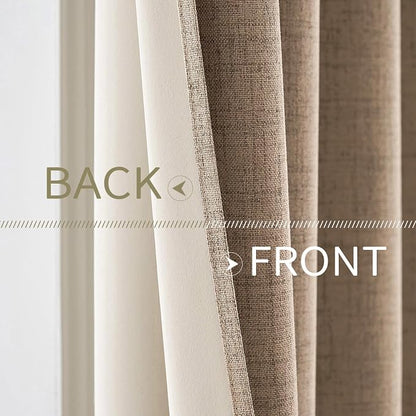 MIULEE 100% Blackout Linen Curtains - Image 6