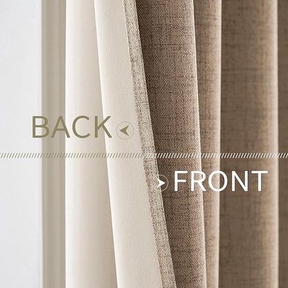 MIULEE 100% Blackout Linen Curtains - Image 6