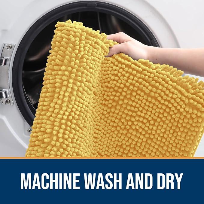OLANLY Dog Door Mat for Muddy Paws 70x32, Super Absorbent Chenille Mud Mat | - Image 5