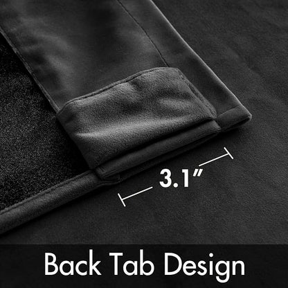 MIULEE Black Velvet Curtains 52x84 inches 2 Panels Luxury Blackout Curtains | - Image 3