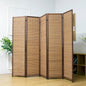 5 Panel Bamboo Room Divider Screen, 5.6 FT Tall Bamboo Divider Folding Privacy by PawlaBay