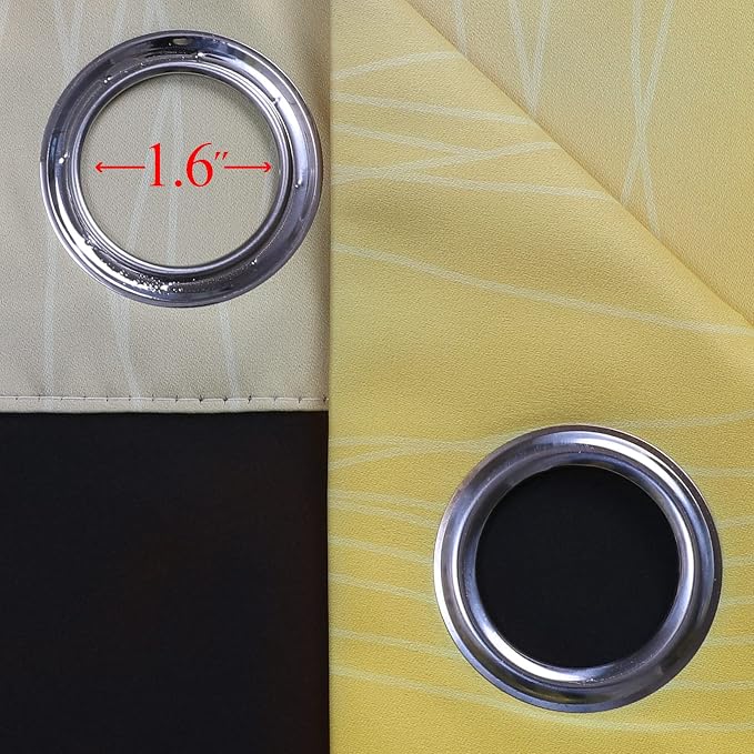 Gray and Yellow Ombre Blackout Curtains - Image 7