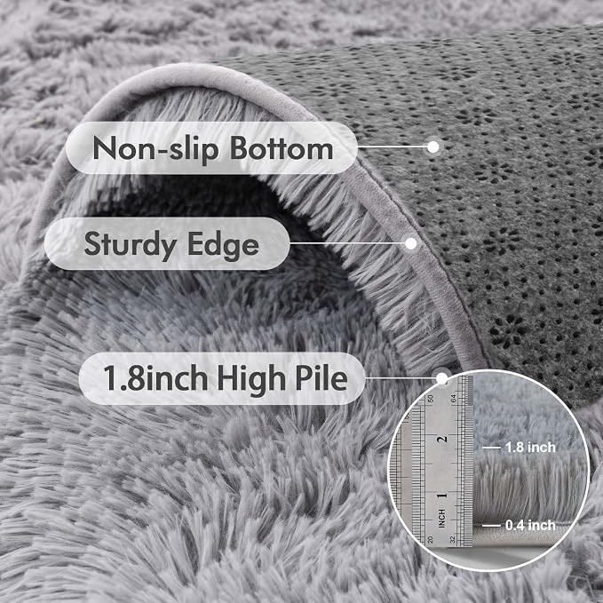9x12 Ft Extra Large Shag Rugs for Living Room, Ultra Soft Fluffy Furry Area - Image 5