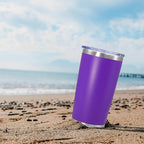 20 oz Tumbler Coffee Tavel Tumblers Bulk with Lid Stainless Steel Double Wall Vacuum Insulated Mug Powder Coated Cups fit Car Cupholder for Hot and Cold - Purple, 8Pack