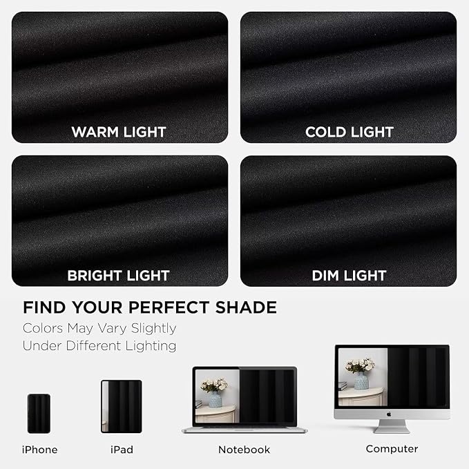 Joydeco Black Blackout Curtains 96 Inches, Thermal Insulated Long Curtains 2 - Image 7
