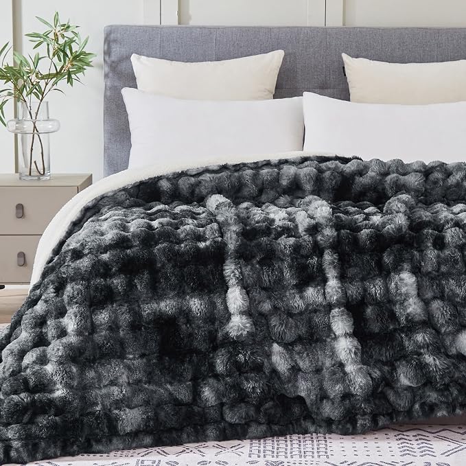 50x60 Inches Ultra-Soft Fuzzy Faux Fur Plush Throw Blanket - Image 5