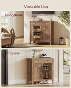 VASAGLE LIRY Collection - Buffet Cabinet, Coffee Bar Cabinet with a Drawer, Adjustable Shelf, Sideboard Storage with Cable Hole, Drawer Divider, Honey Brown UBBK341K01