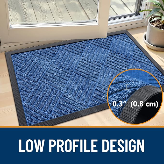 OLANLY Front Door Mat Outside Entrance 35x23, Waterproof Heavy-Duty Doormat | - Image 5