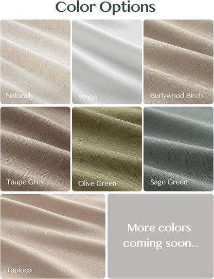 Liz Pinch Pleated Linen Curtains Light Filtering Curtains - Image 5