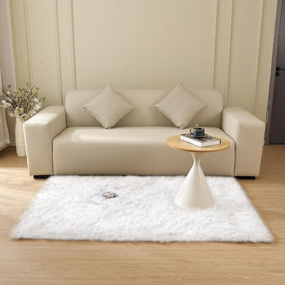 ORINOVA White Faux Sheepskin Shaggy Fur Rug - Image 2