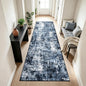 Rugflix 2'6"x8' Runner Rug for Hallway, Washable Navy Blue Long Runners | by RugflixAreaRugs