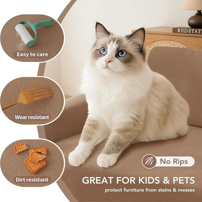 Armchair Couch Cover for Dogs 1 Cushion, Washable Recliner Covers Sofa Protector - Image 6