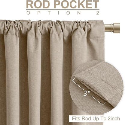 Faux Linen Total Blackout Curtains - Image 6