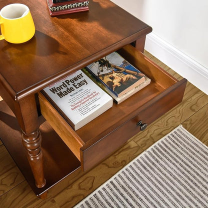 Living Room Table Set-One Rectangular Coffee Table and Two Square End Tables - Image 7