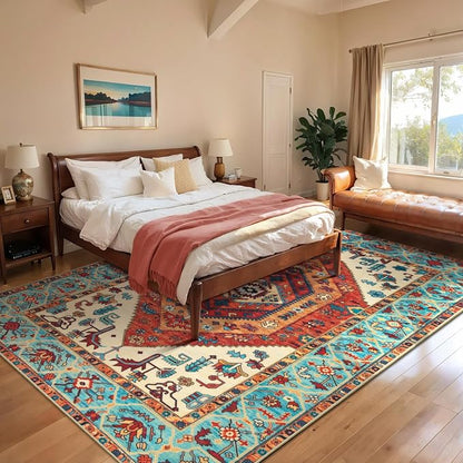 SERISSA 6x9 Washable Non Slip Boho Area Rug - Image 2