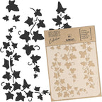 NAKLEO Painting Stencil for Crafts A3 11.8” x 16.5”, Hanging Ivy Vine Pattern, Reusable Plastic DIY & Scrapbooking Drawing Template, Decoupage Art Home Decor, Wall Wood Fabric Furniture