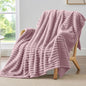 BEDELITE Ribbed Twin Blanket for Couch & Bed, Berry Purple, Warm Yet Lightweight by BEDELITE