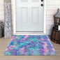 Small Area Rug for Bedroom 2x3ft Mini Tie-Dye Purple Rainbow Fluffy Rug Mat by JiaoBaba