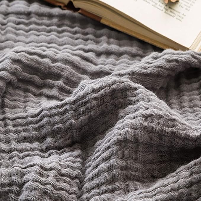 EMME Muslin Blankets for Adults Throw Blanket for Couch Breathable Gauze Soft by EMME
