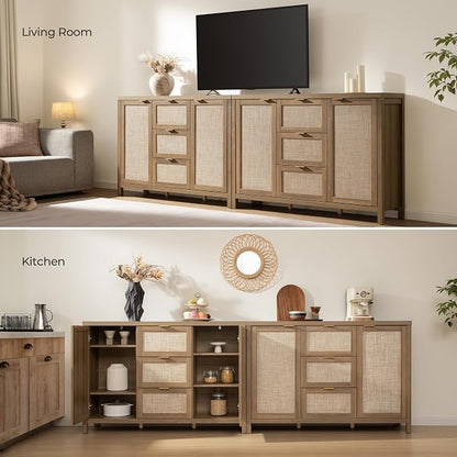 SICOTAS 52" Larger Sideboard Buffet Coffee Bar Cabinet - Image 9