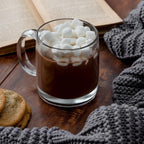 6-Pack Glass Coffee Infusion Mugs with Handle, Clear Tea cups Mugs, Espresso Cups Perfect for Cappuccino, Latte, Tea, Cafe Warm Beverage, Dishwasher & Microwave Safe.