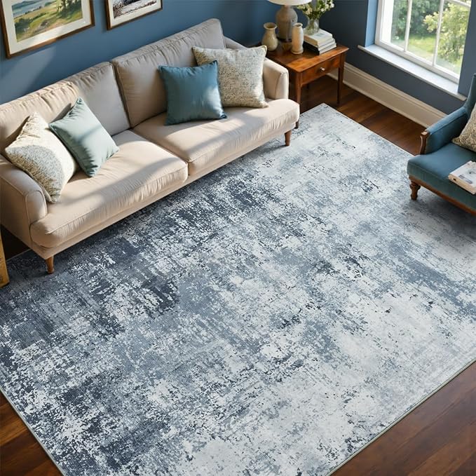 5x7 Ft Area Rugs for Living Room, Soft Non-Slip Washable Rugs Modern Abstract by Cuzwlovita