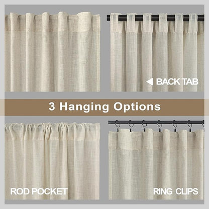 Pitalk Beige Curtains 78 Inches Long - Image 5