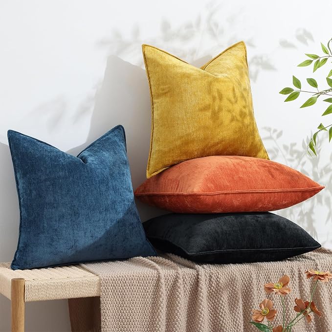 decorUhome Summer Couch Euro Sham Throw Pillow Covers 24x24 Set of 2, - Image 9