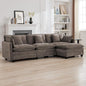 111'' Sectional Cloud Deep Seat Couch, Modern Comfy Chenille L Shaped Sectional by WUTUTUEE