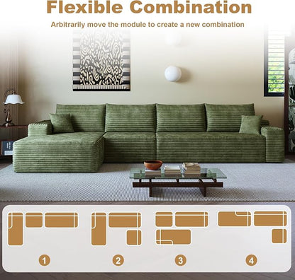 136" Sectional Couches for Living Room Cloud Couch Sofa - Image 4