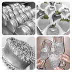 Silver Edible Glitter Spray - 10g Edible Silver Glitter for Cakes Food Grade Metallic Shimmer Powder Cake Sprinkles for Cookie Decorating Chocolate Strawberry