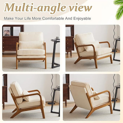 VINGLI Upgraded Premium Corduroy Accent Chairs Set of 2, Upholstered Arm Chair - Image 7