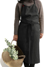 HANEE Kitchen Apron for Women & Men (9 Colors) Linen Cooking Aprons with pocket