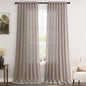 Brownish Grey Linen Curtains for Living Room 105 Inches Long Back Tab Light by Nanspring
