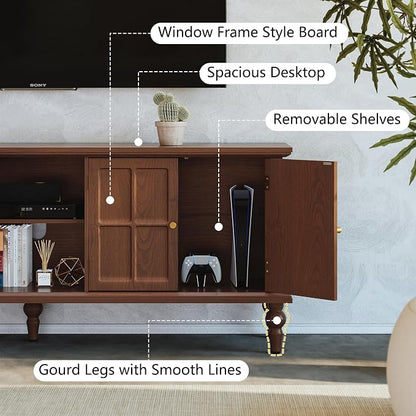 3More 67" Mid Century Modern TV Stand - Image 5