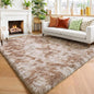 Amdrebio Beige Tan Furry Plush Area Rug 5x7 by Amdrebio