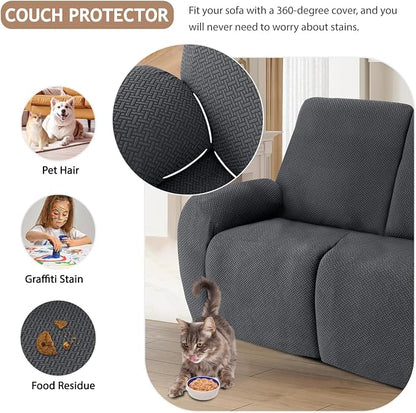 ALIECOM 100% Waterproof Recliner Sectional Couch Covers L Shape Stretch Corner - Image 6