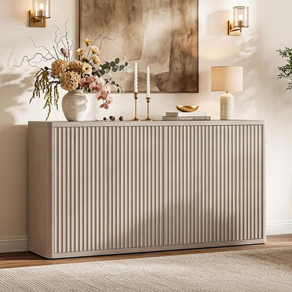 SICOTAS Buffet Cabinet with Storage Accent Sideboard with 4 Doors 66.3" Wide by SICOTAS