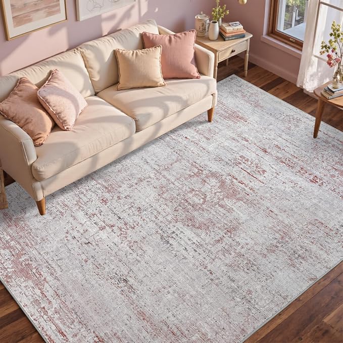 5x7 Ft Area Rugs for Living Room, Soft Non-Slip Washable Rugs Modern Abstract by Cuzwlovita
