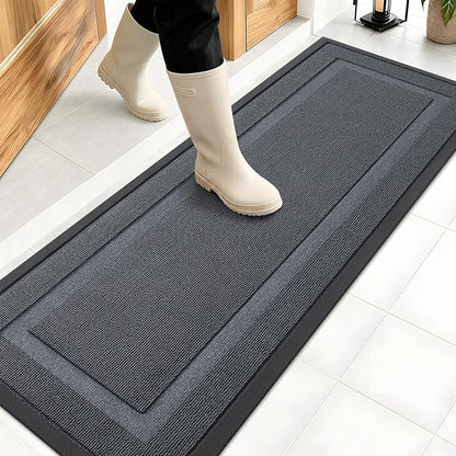 OLANLY Front Door Mat Outside 47x17, All-Season Heavy-Duty Rubber Doormat | by OLANLY