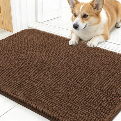 OLANLY Dog Door Mat for Muddy Paws 24x16, Super Absorbent Chenille Mud Mat | by OLANLY